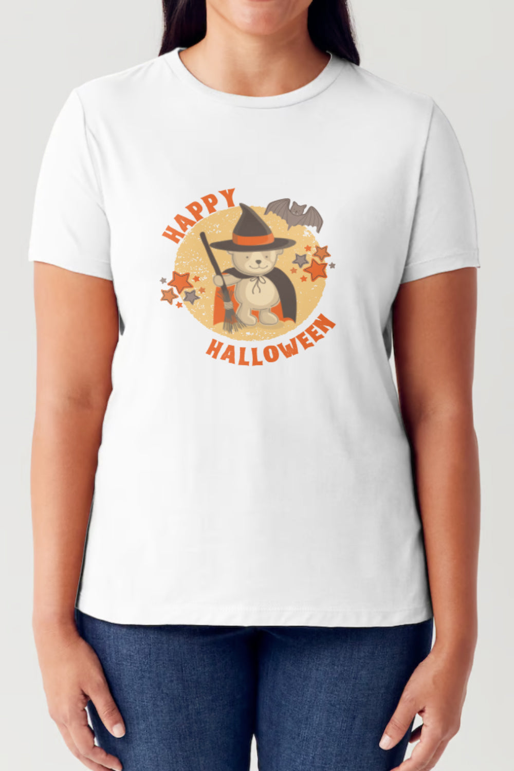 Simply Love Full Size HAPPY HALLOWEEN Short Sleeve Tubular T-Shirt