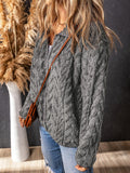 Fuzzy Zip Up Long Sleeve Jacket