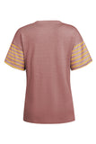 Striped Round Neck Short Sleeve T-Shirt