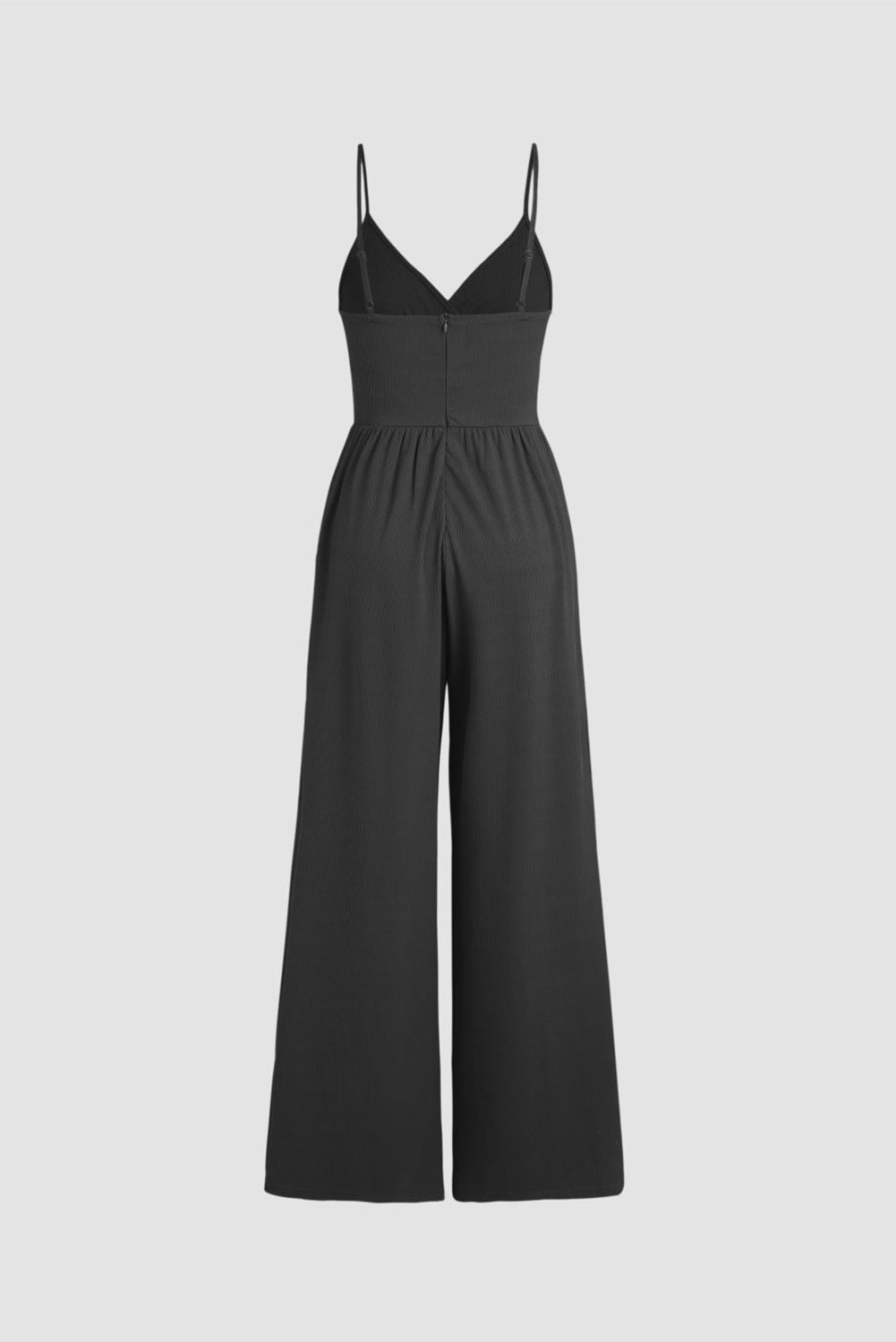 Surplice Spaghetti Strap Wide Leg Jumpsuit