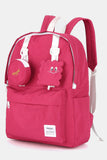 Himawari Waterproof Canvas Backpack Bag with Removable Coin Purse