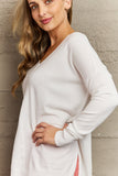 Zenana Sweater Weather Full Size Center Seam Tunic Sweater