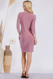 Celeste Full Size Round Neck Long Sleeve Slim Dress