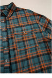 Plaid Collared Neck Long Sleeve Shirt