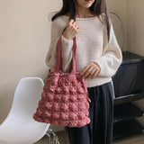 Drawstring Quilted Shoulder Bag