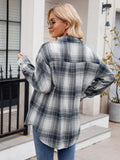 Mandy Plaid Collared Neck Long Sleeve Shirt