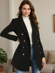 Lapel Collar Long Sleeve Blazer