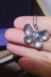 1 Carat Moissanite Butterfly Pendant Necklace