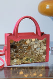 PU Leather Sequin Handbag