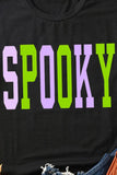 SPOOKY Round Neck Short Sleeve T-Shirt