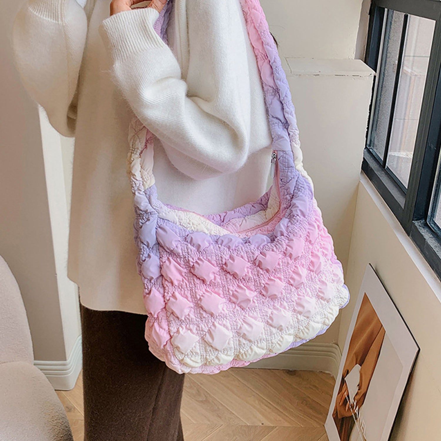 Gradient Quilted Nylon Bag