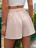 Tied Ruched Elastic Waist Shorts