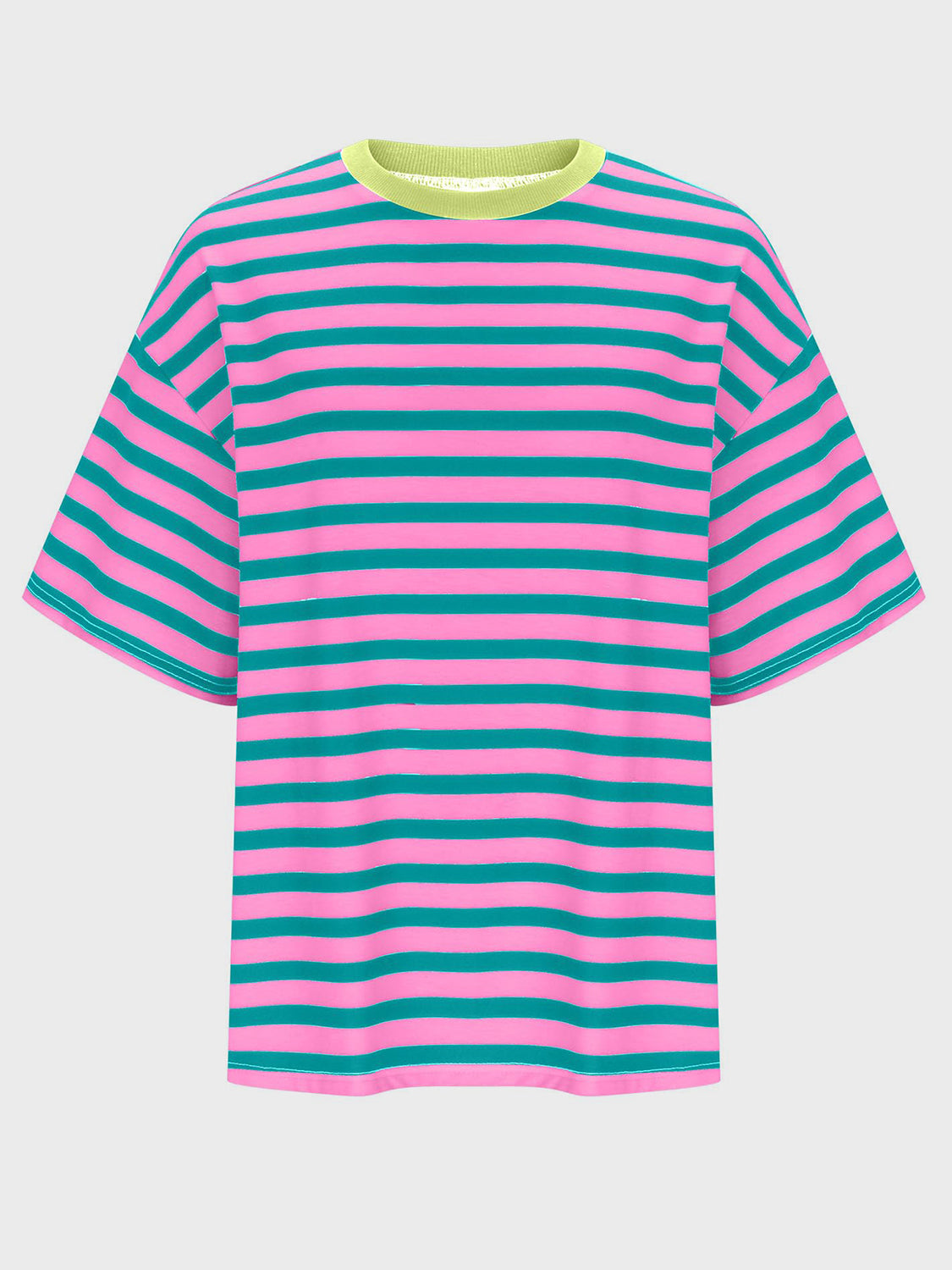 Striped Round Neck Half Sleeve T-Shirt