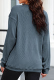 Glitter Ghost Round Neck Long Sleeve Sweatshirt