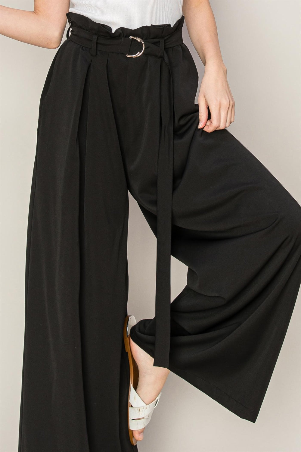 HYFVE Paperbag Waist Wide Leg Pants