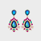 Teardrop Shape Rhinestone Alloy Dangle Earrings