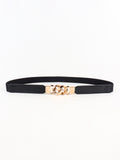 Zinc Alloy Buckle Elastic PU Belt