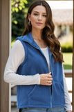 Zip Up Vest Coat with Pockets