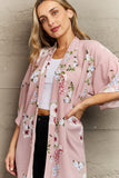 Justin Taylor Aurora Rose Floral Kimono