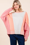 Mittoshop Mineral Wash Color Block Sweatshirt