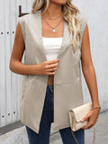 Side Slit Open Front Vest