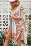 Floral Side Slit Cover Up