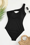 Cutout One Shoulder Sleeveless One-Piece Swimwear