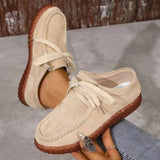 Tied Suede Round Toe Sneakers