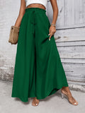 Tied High Waist Wide Leg Pants