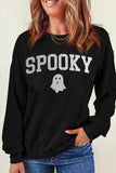 SPOOKY Round Neck Long Sleeve Sweatshirt