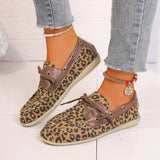 Lace Up Leopard Slip-Ons