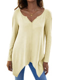 Full Size V-Neck Long Sleeve T-Shirt