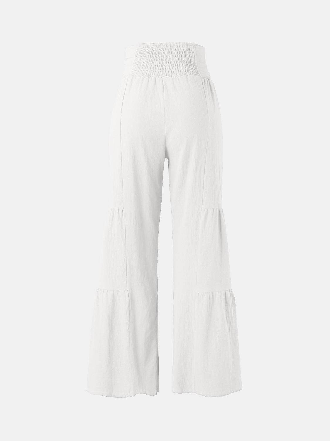 Tied Ruched Wide Leg Pants