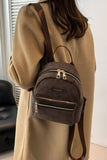 Suede Adjustable Strap Backpack Bag