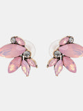 Alloy Rhinestone Flower Stud Earrings