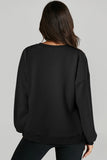 High-Low Round Neck Long Sleeve Sweatshirt