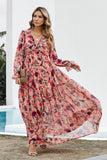 Floral Flounce Maxi Dress