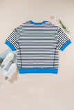 Striped Round Neck Half Sleeve T-Shirt