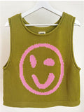 Smiley Round Neck Sweater Vest