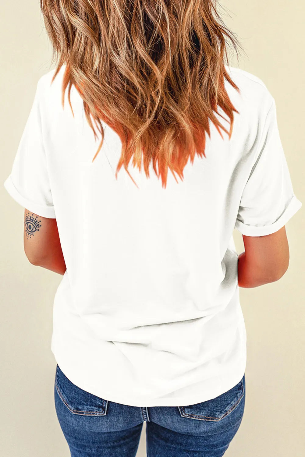 Letter Graphic Round Neck Short Sleeve T-Shirt