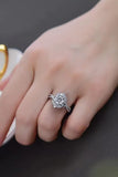 Floral 2 Carat Moissanite Crisscross Ring