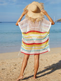 Cutout Striped Cover-Up with Tassel