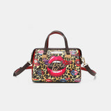 Nicole Lee USA 3-Piece Wild Lips Print Handbag Set