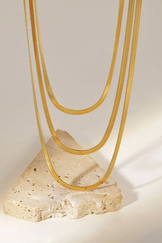 Triple-Layered Snake Chain Necklace