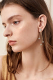 1.2 Carat Moissanite Layered Chain Earrings