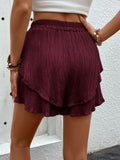 Tied Layered High Waist Shorts