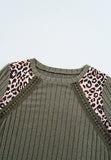 Leopard Round Neck Long Sleeve T-Shirt