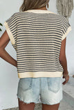 Striped Round Neck Sweater Vest