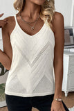 Openwork Spaghetti Strap Knit Vest