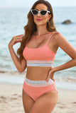 Scoop Neck Spaghetti Strap Bikini Set